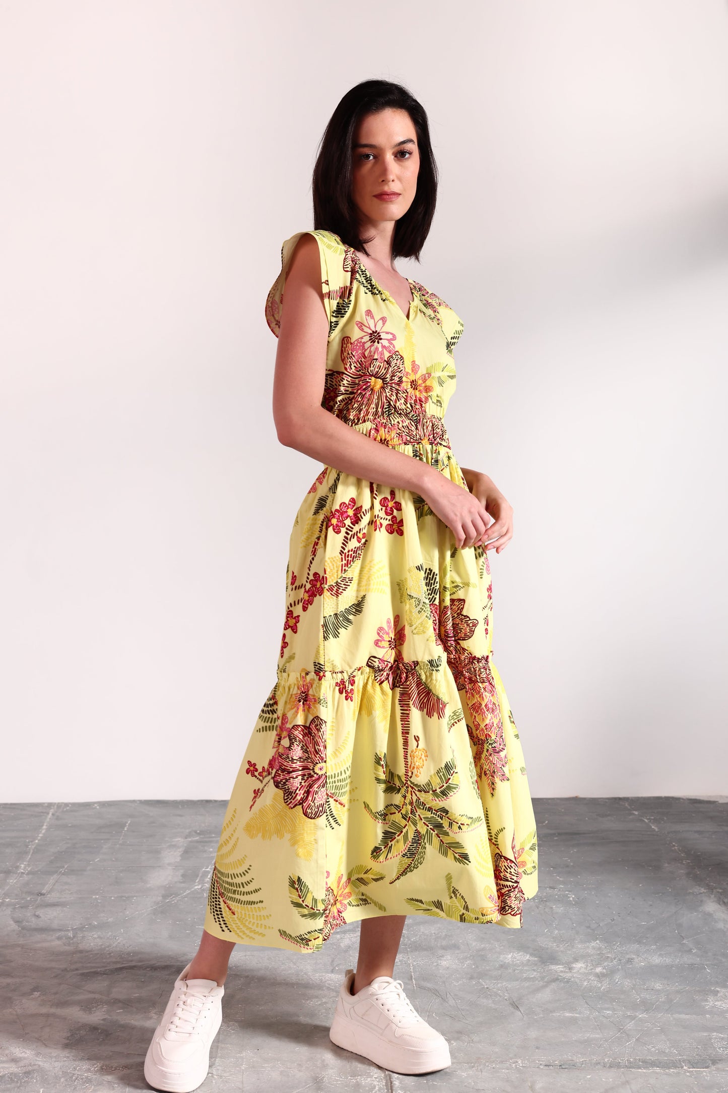 SPECKLED GARDEN ARIA DRESS