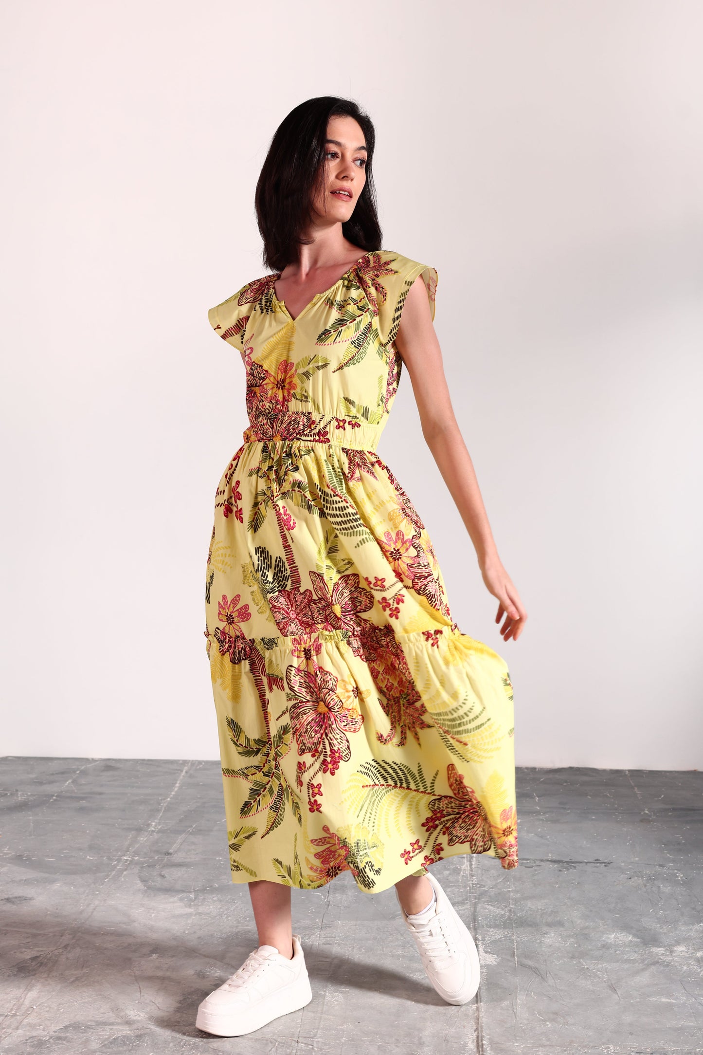 SPECKLED GARDEN ARIA DRESS