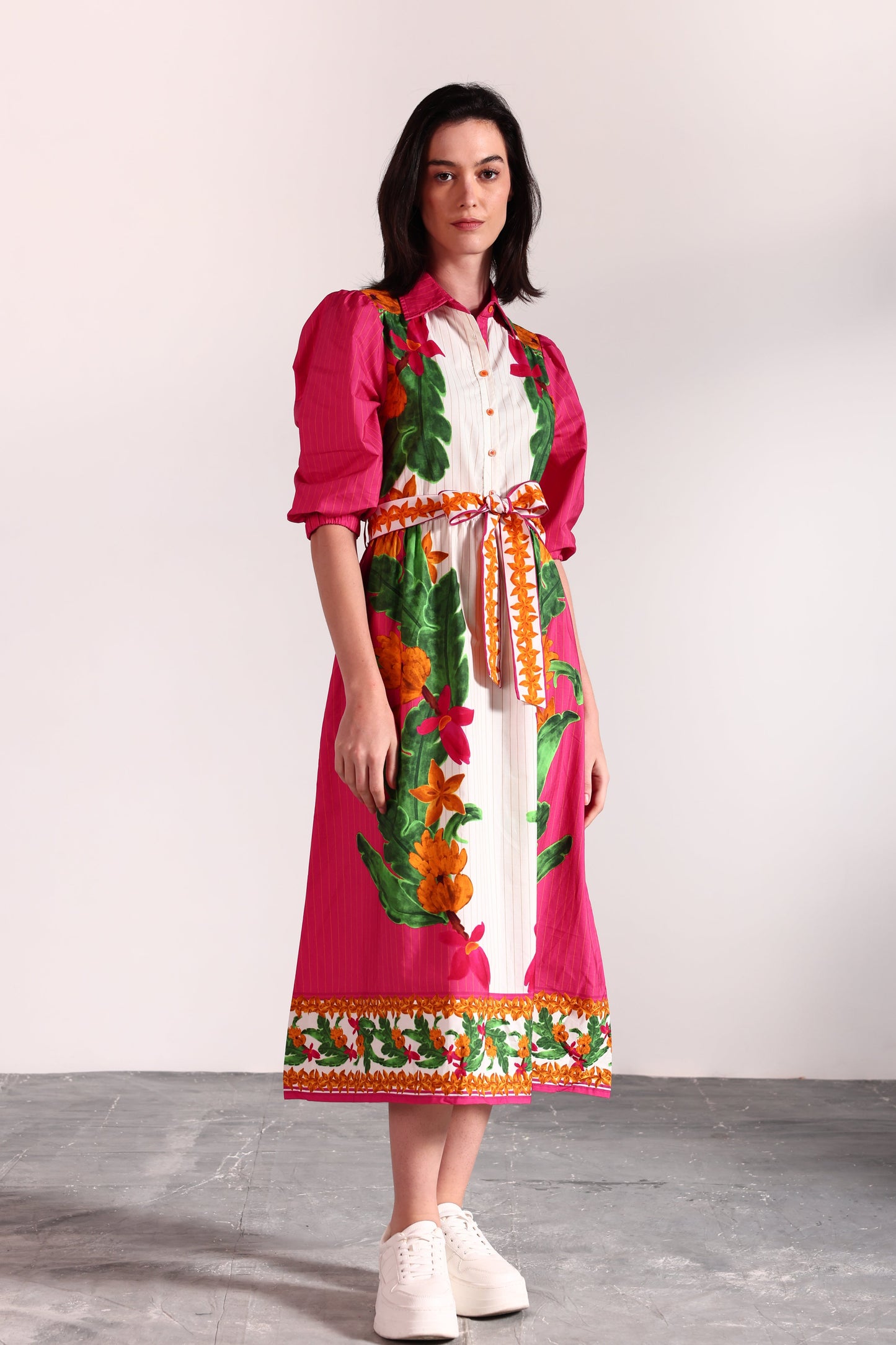 STRIPED BANANAS REMI DRESS
