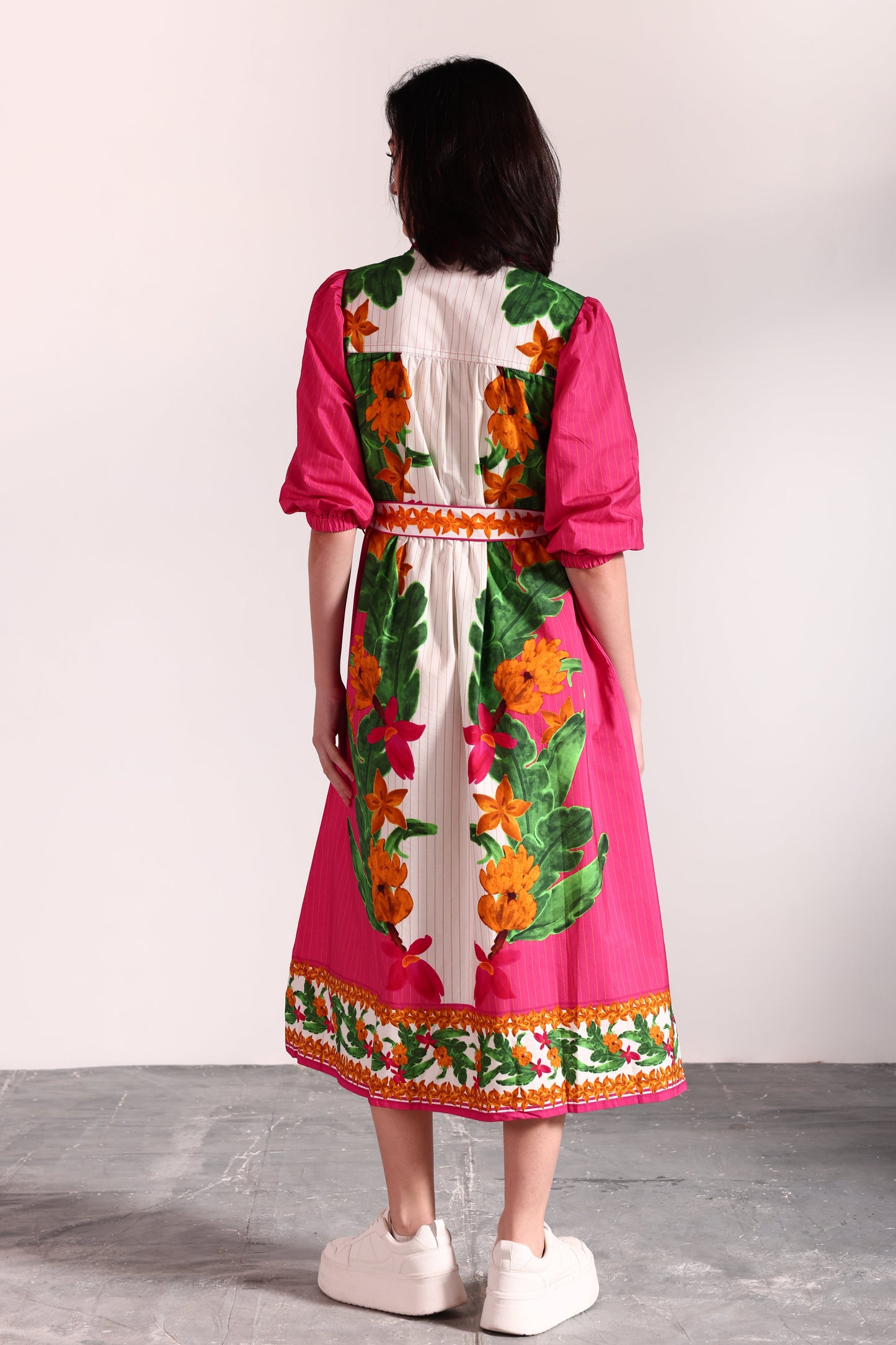 STRIPED BANANAS REMI DRESS