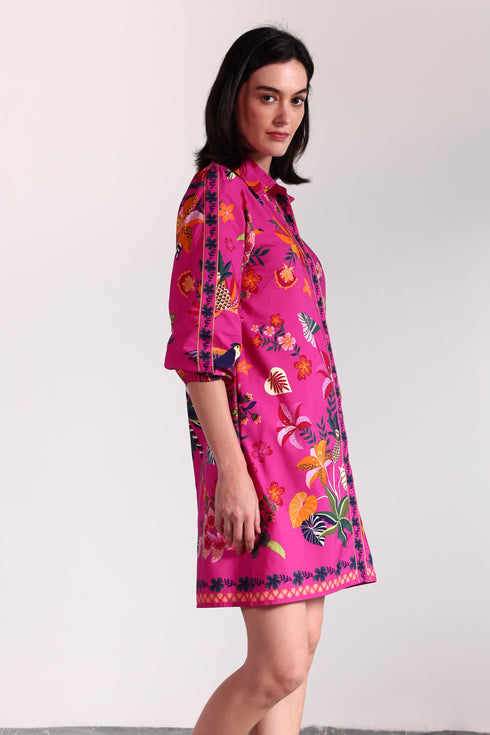 RASPBERRY BLOOM AVA DRESS