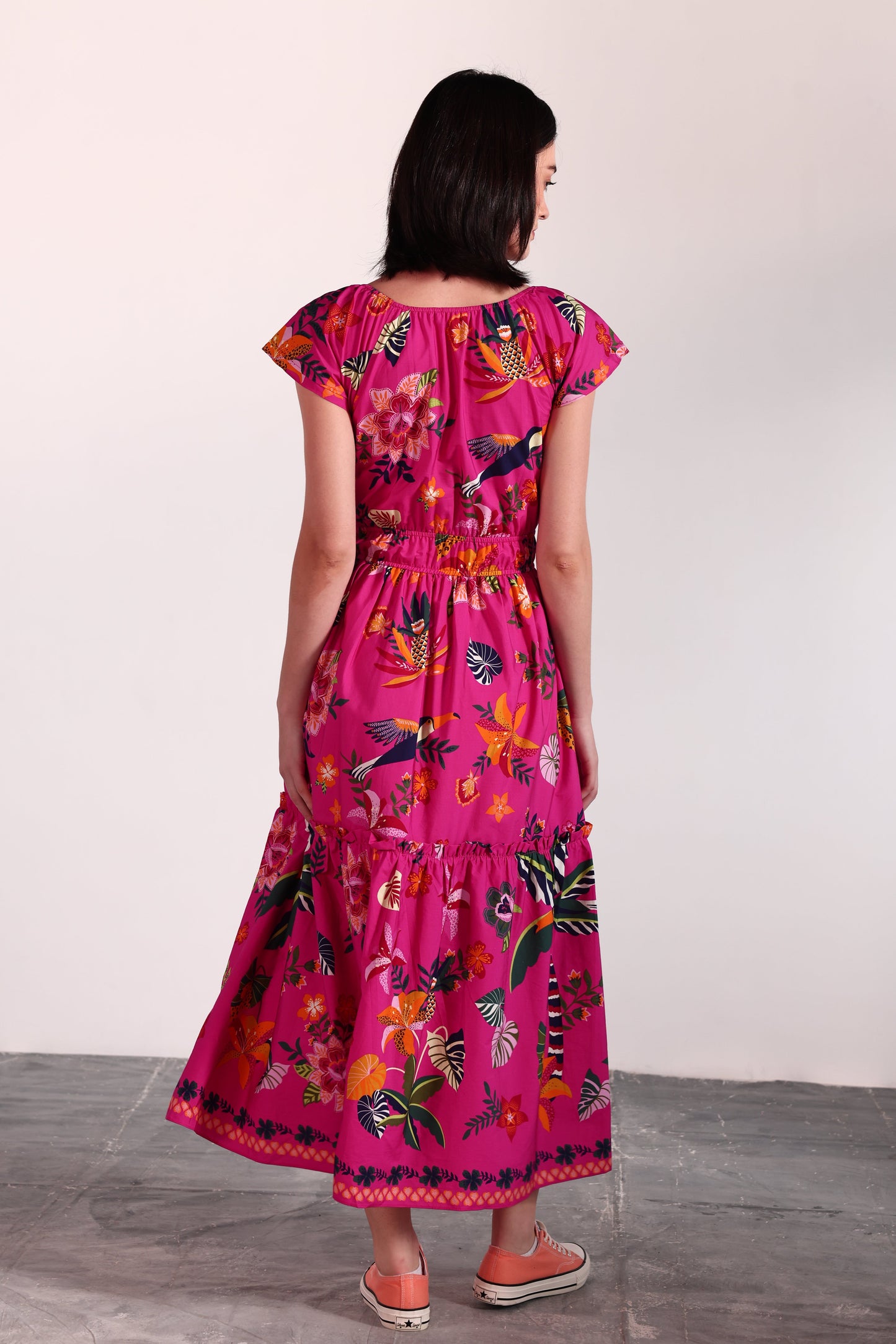 RASPBERRY BLOOM ARIA DRESS