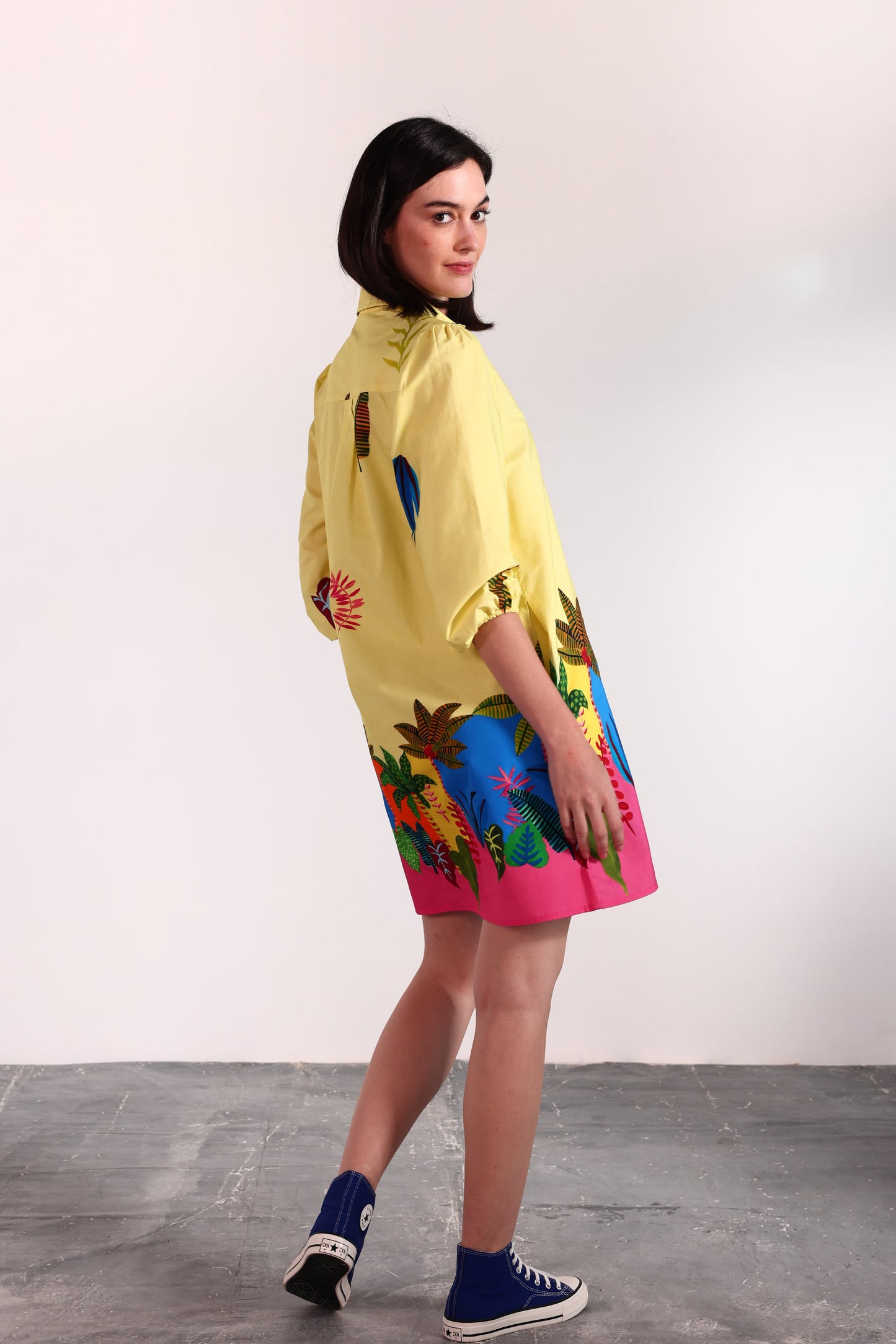 TROPICAL PATCHWORK AVA DRESS