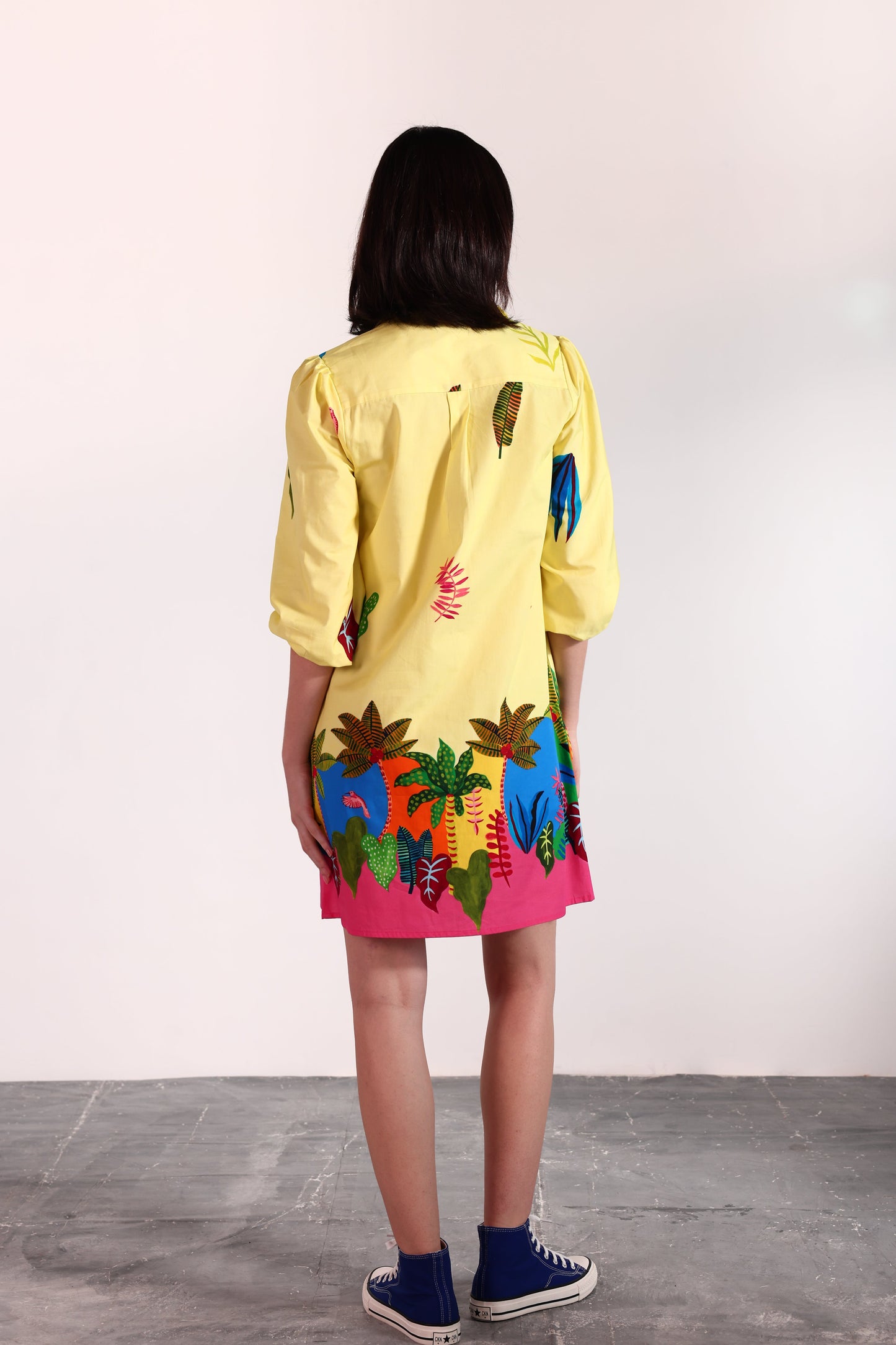 TROPICAL PATCHWORK AVA DRESS