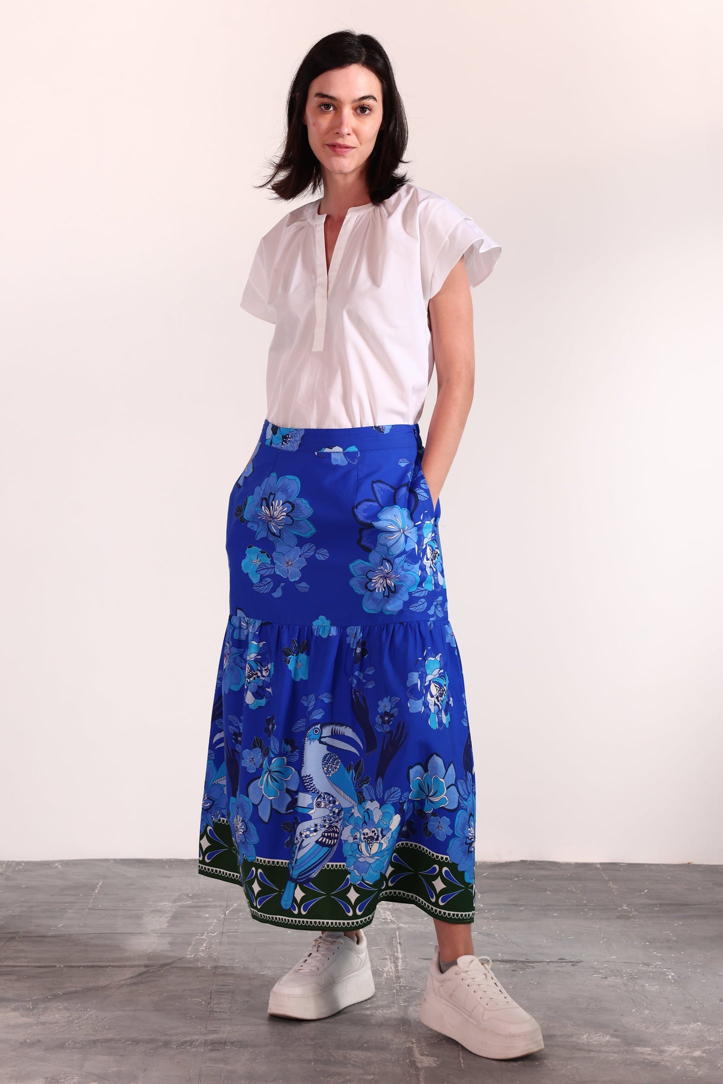 SAPPHIRE FLORALS ADA SKIRT