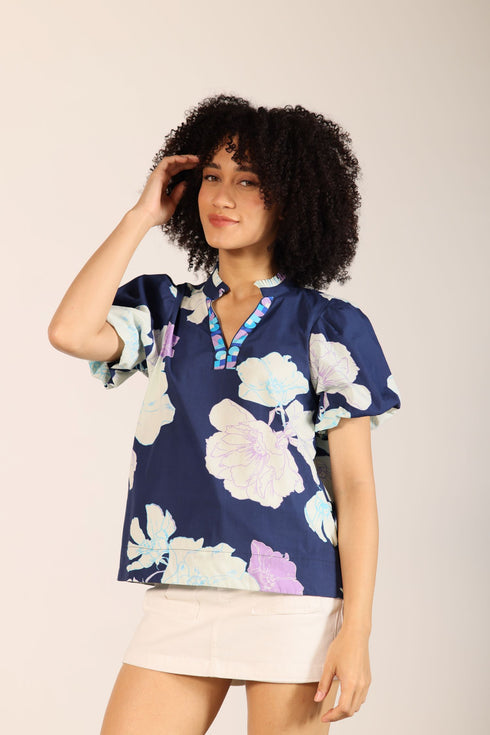 INK FLORALS FAYE TOP