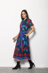 INDIGO FEATHERS DELLA DRESS