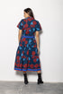 INDIGO FEATHERS DELLA DRESS