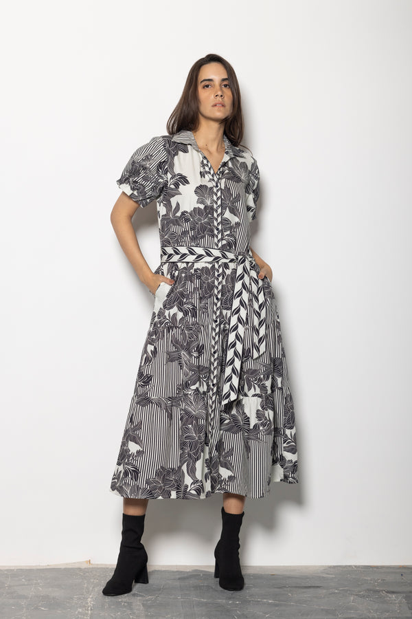 NOIR FLORALS DELLA DRESS