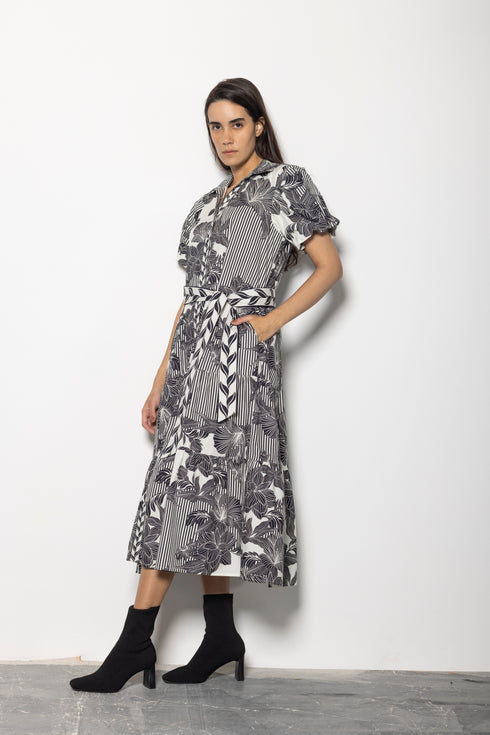 NOIR FLORALS DELLA DRESS