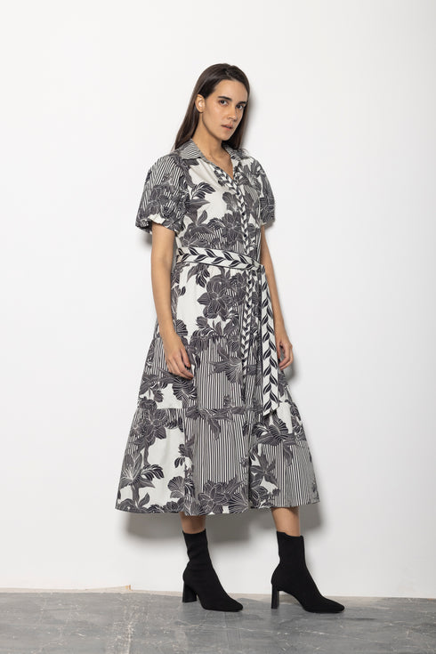 NOIR FLORALS DELLA DRESS