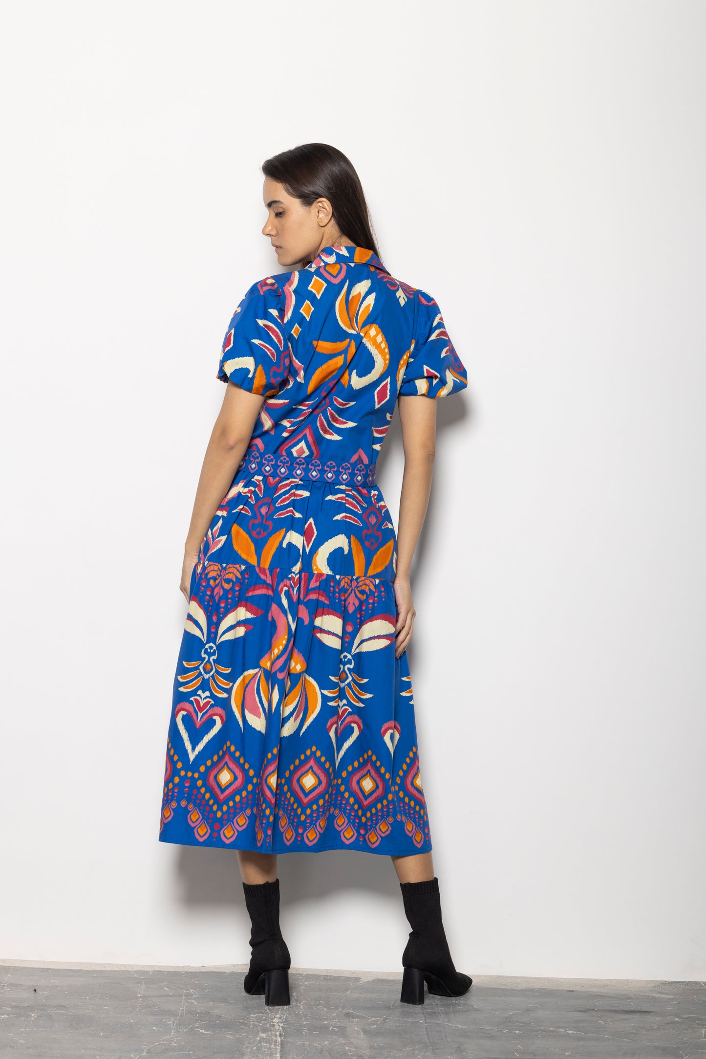 COBALT IKAT DELLA DRESS