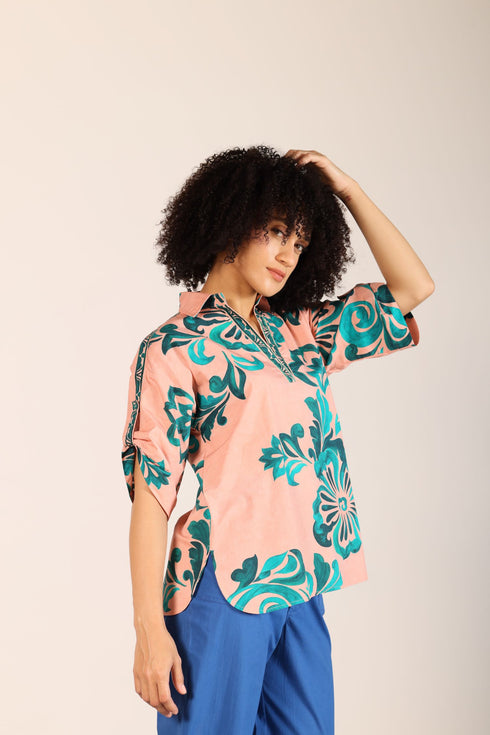 EMERALD BLUSH GISELLE TOP