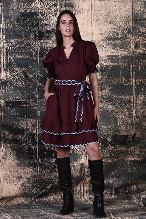 CHOCOLATE ATHENA DRESS