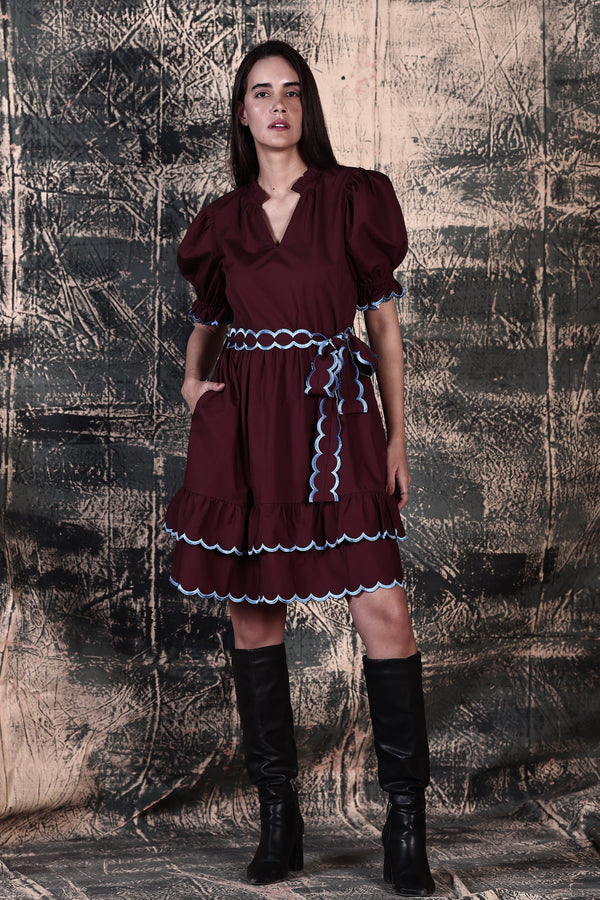 CHOCOLATE ATHENA DRESS