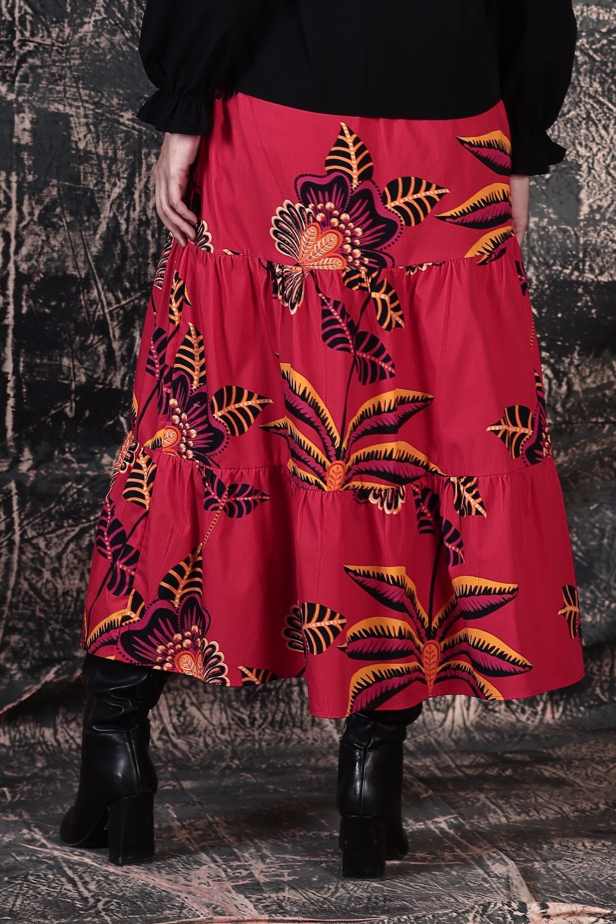 FLORAL BLAZE ADA SKIRT