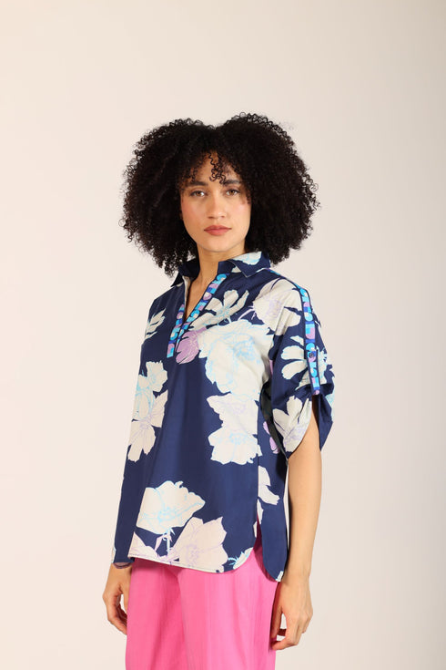 INK FLORALS GISELLE TOP