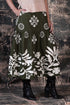 OLIVE FOLIAGE ADA SKIRT