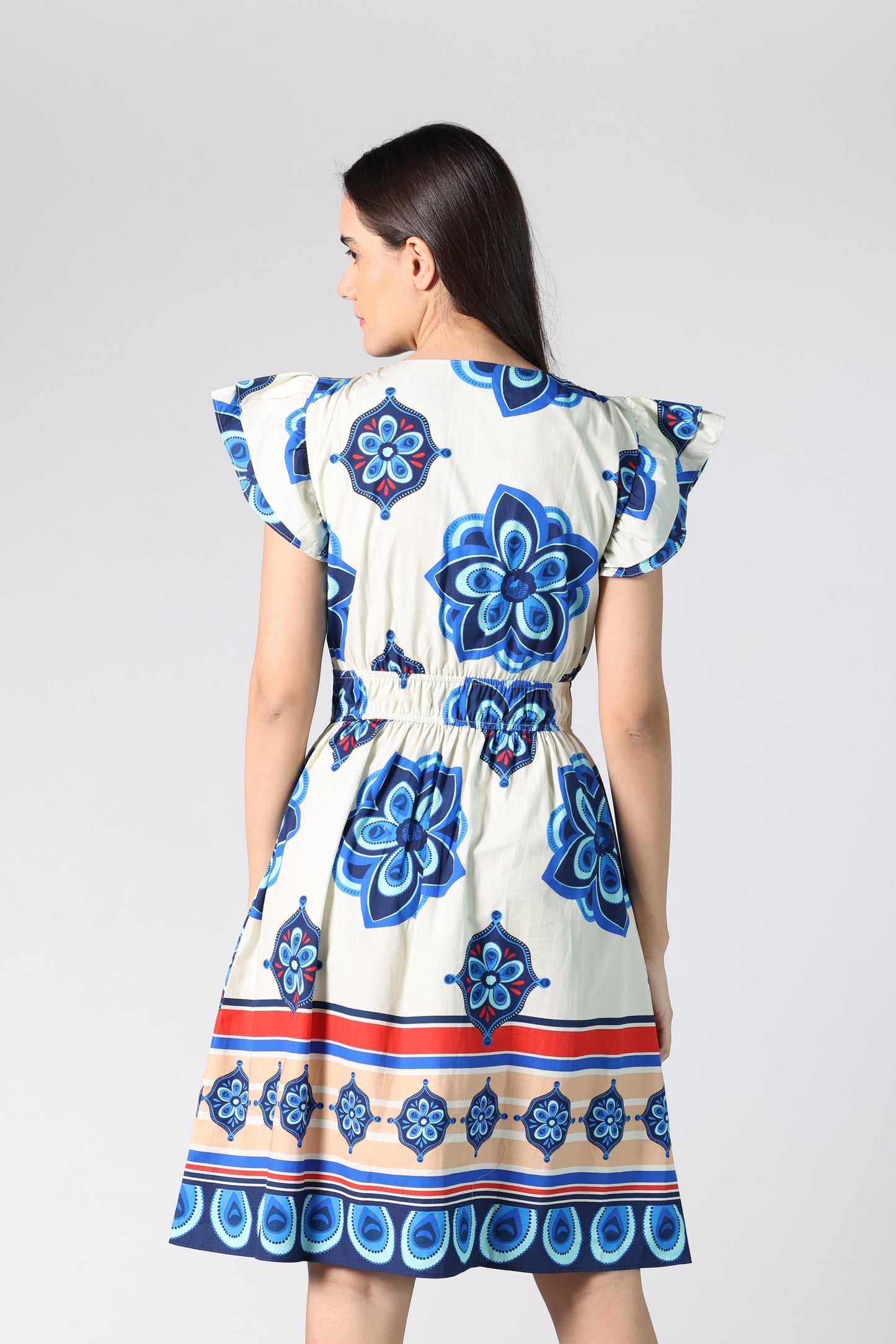 GEOMETRIC FLORALS ARIANNA DRESS