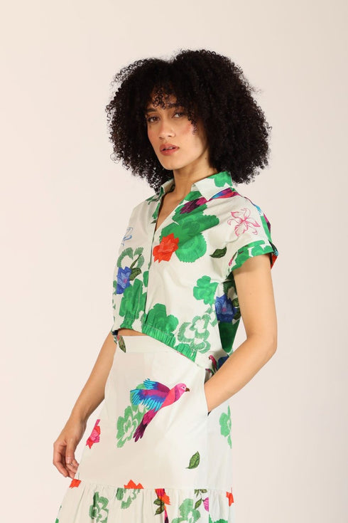 FOREST FLUTTER ZIA TOP