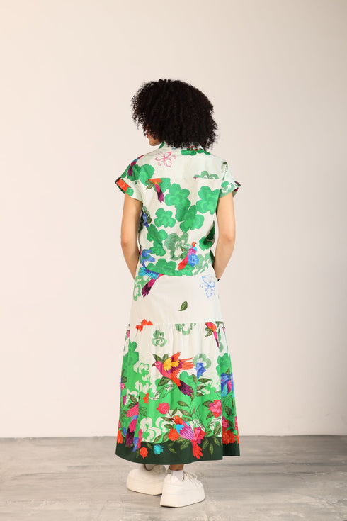 FOREST FLUTTER ZIA TOP