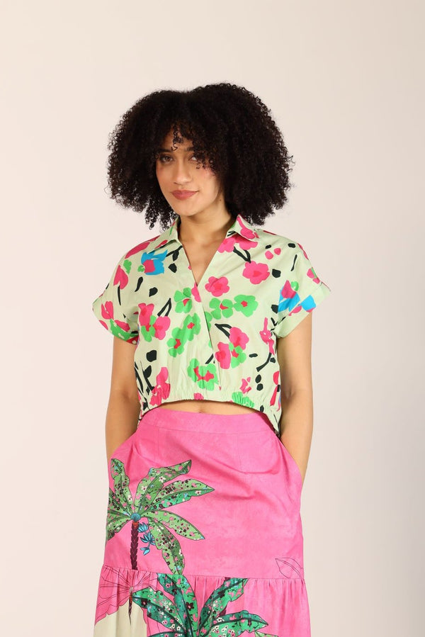 PINK TROPICS ZIA TOP