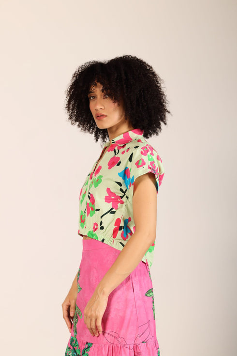 PINK TROPICS ZIA TOP