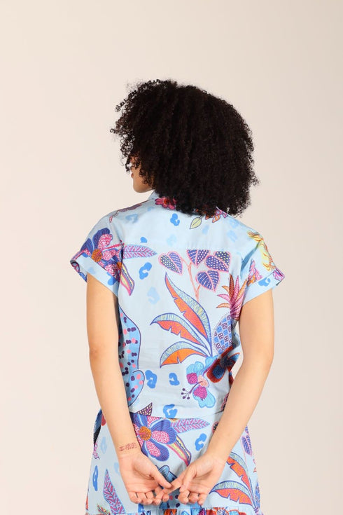 AZURE SAFARI ZIA TOP