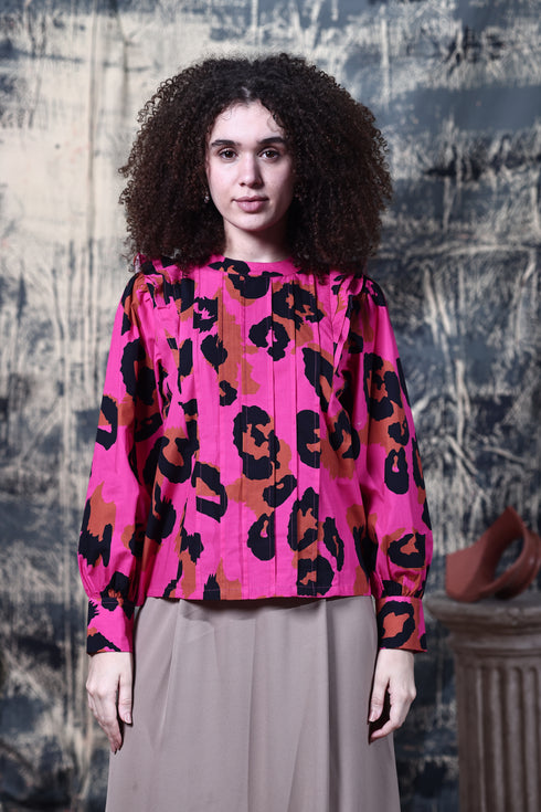 PINK LEOPARD MILA TOP