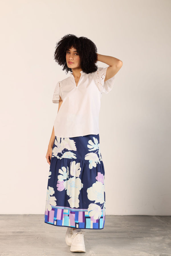 INK FLORALS ADA SKIRT