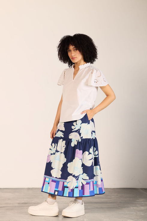 INK FLORALS ADA SKIRT