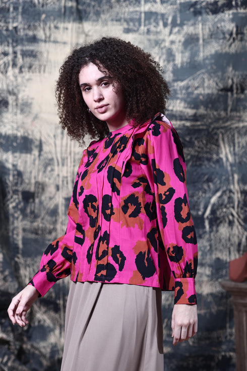 PINK LEOPARD MILA TOP