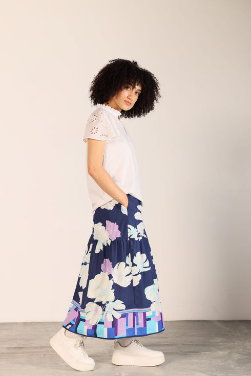 INK FLORALS ADA SKIRT