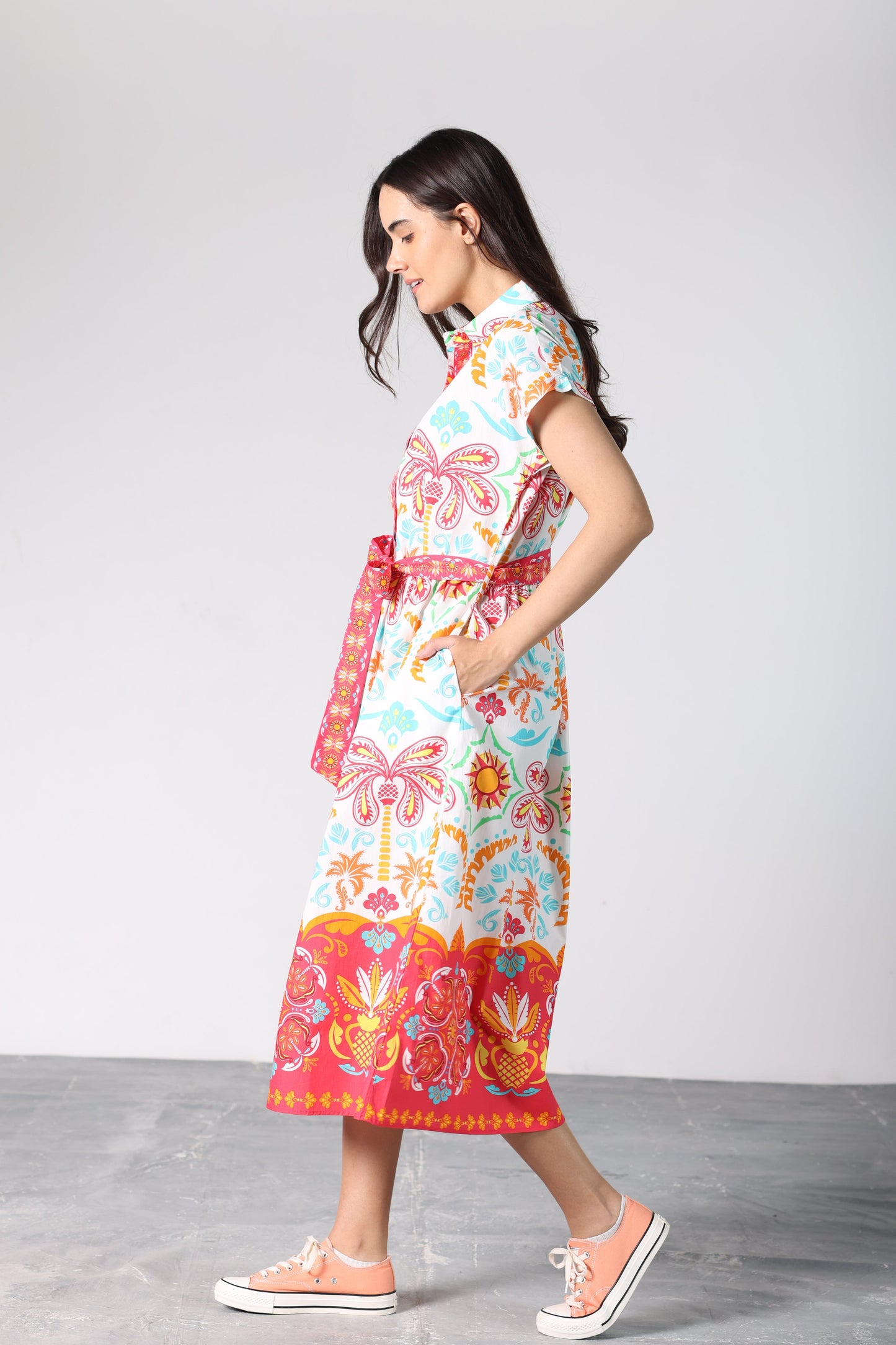 GEO PALMS RYLIE DRESS