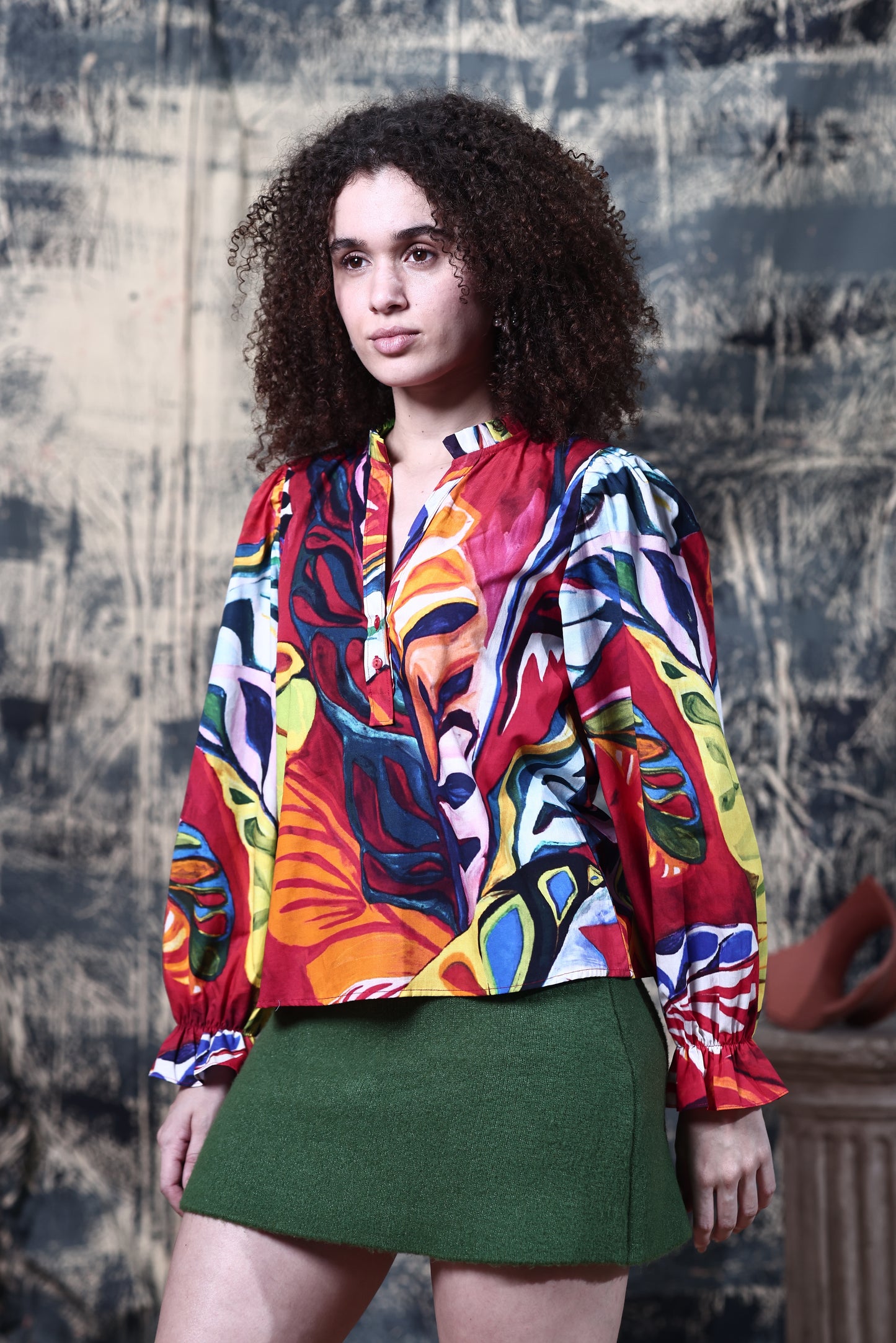 SCARLET FOLIAGE ASHLEY TOP