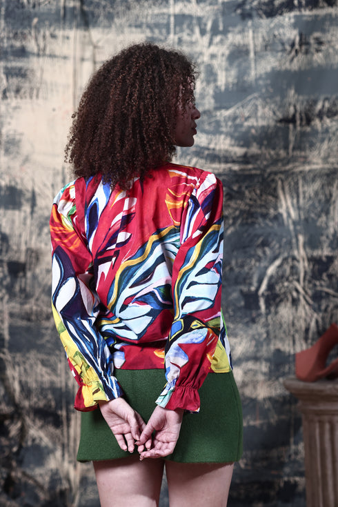 SCARLET FOLIAGE ASHLEY TOP