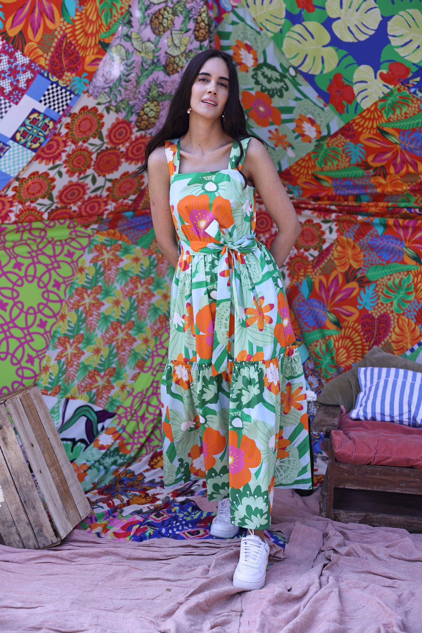 FLORAL POPS ANDI Dress