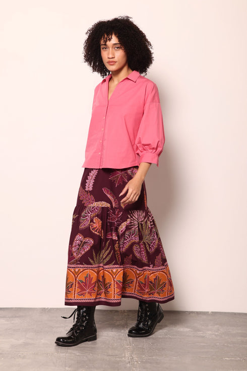 WINE FLORA ADA SKIRT