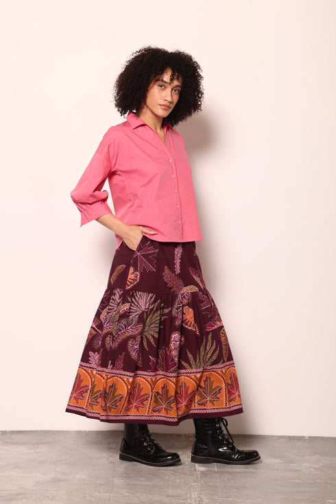WINE FLORA ADA SKIRT