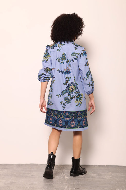 PERIWINKLE MOSAIC AVA DRESS