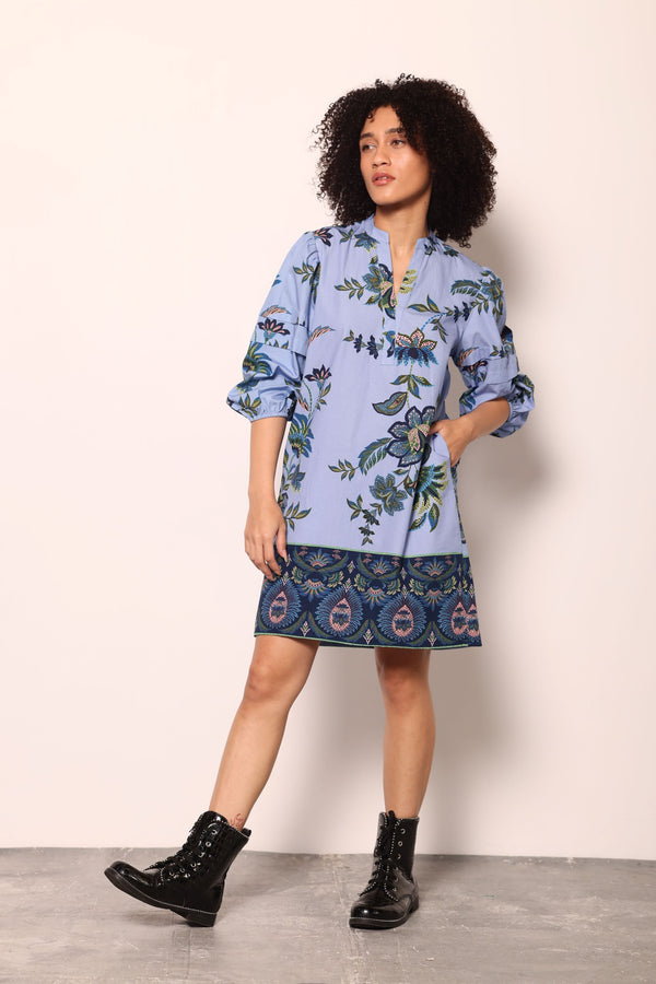 PERIWINKLE MOSAIC FREYA DRESS