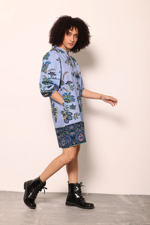 PERIWINKLE MOSAIC FREYA DRESS