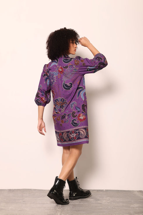 PURPLE SPARKLE AVA DRESS