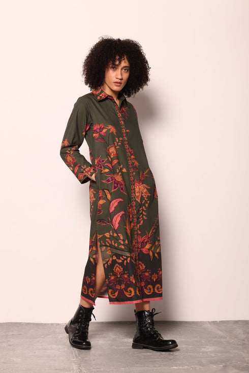 OLIVE TRAILS ELIZA DRESS
