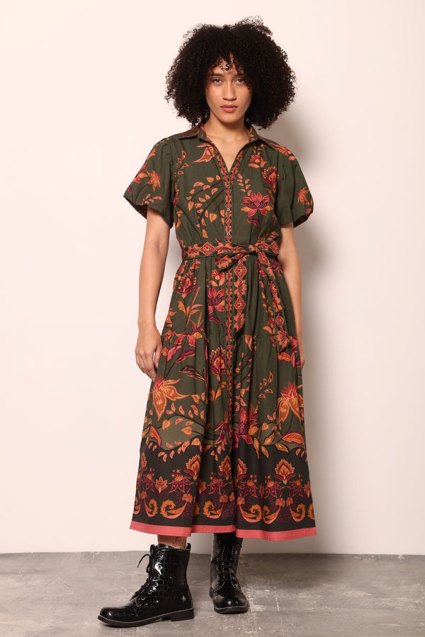 OLIVE TRAILS DELLA DRESS