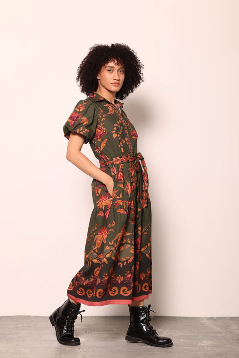 OLIVE TRAILS DELLA DRESS