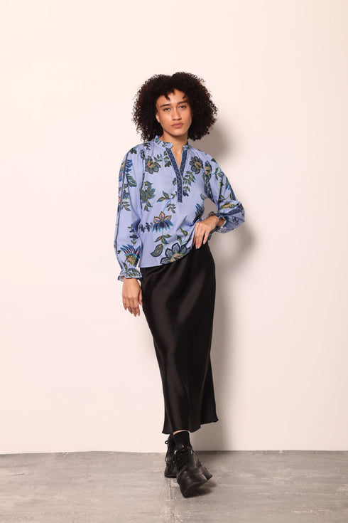 PERIWINKLE MOSAIC ASHLEY TOP