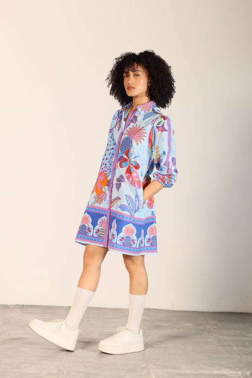 AZURE SAFARI AVA DRESS