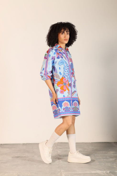 AZURE SAFARI AVA DRESS