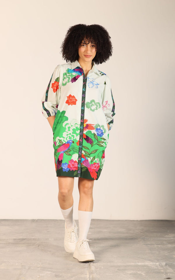 FOREST FLUTTER AVA DRESS